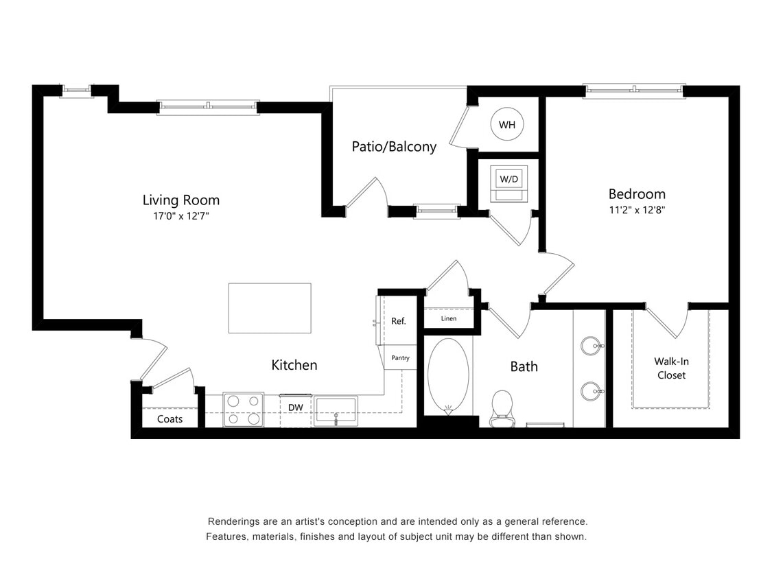 Floor Plan - 1 Bedroom C