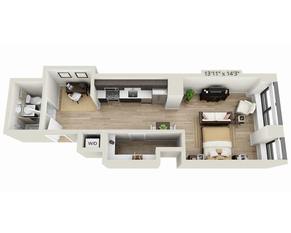 Floor Plan - Studio E1YF