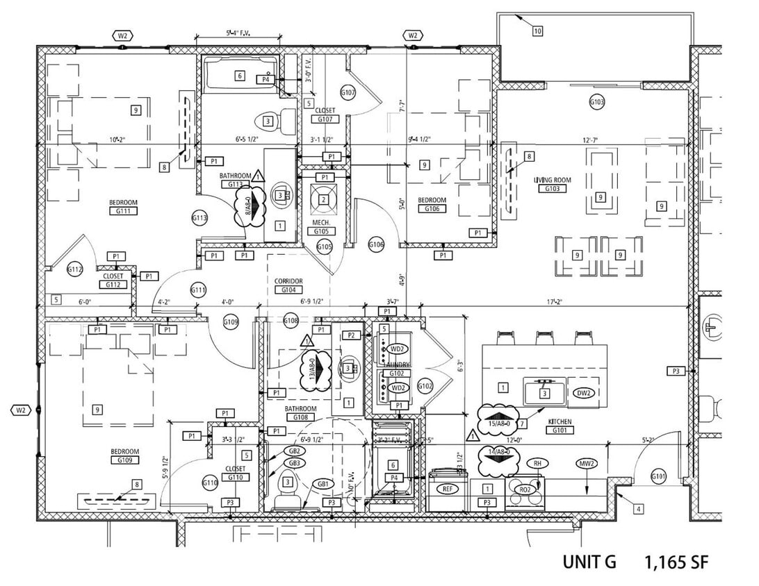 Floor Plan - 3 Bed, 2 Bath ADA