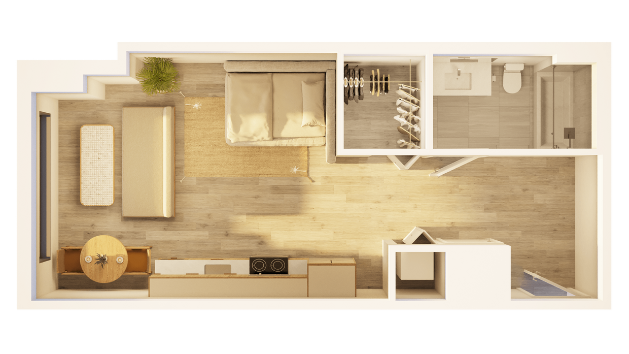 Floor Plan - West Studio Sunset B