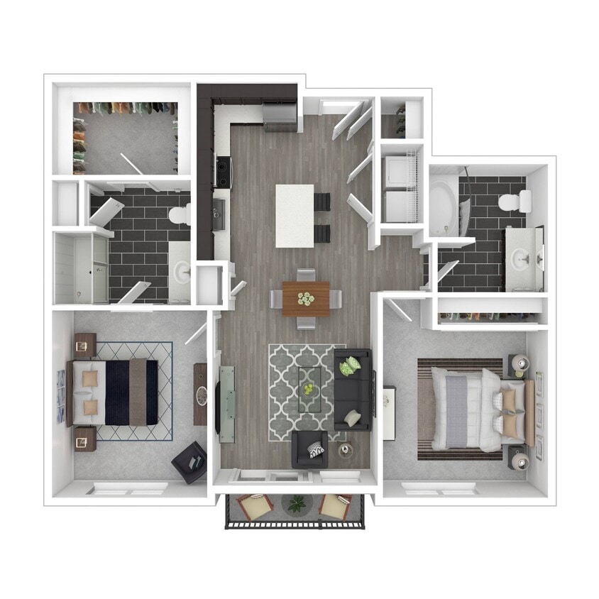 Floor Plan - 2 Bedroom (Income Guidelines Apply)