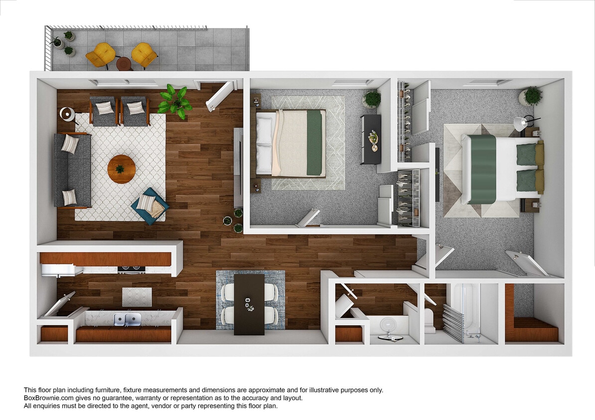 2 Bed / 1 Bath / 840 Sqft - 2X1