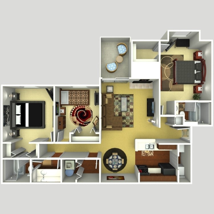 Floor Plan - 3 Bedroom 2 Bath