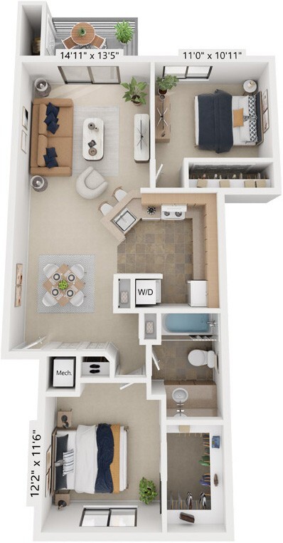 Floor Plan - Two Bedroom