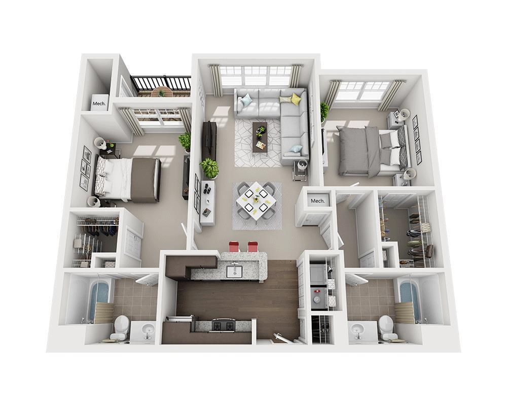 Floor Plan - Two Bedroom B2A