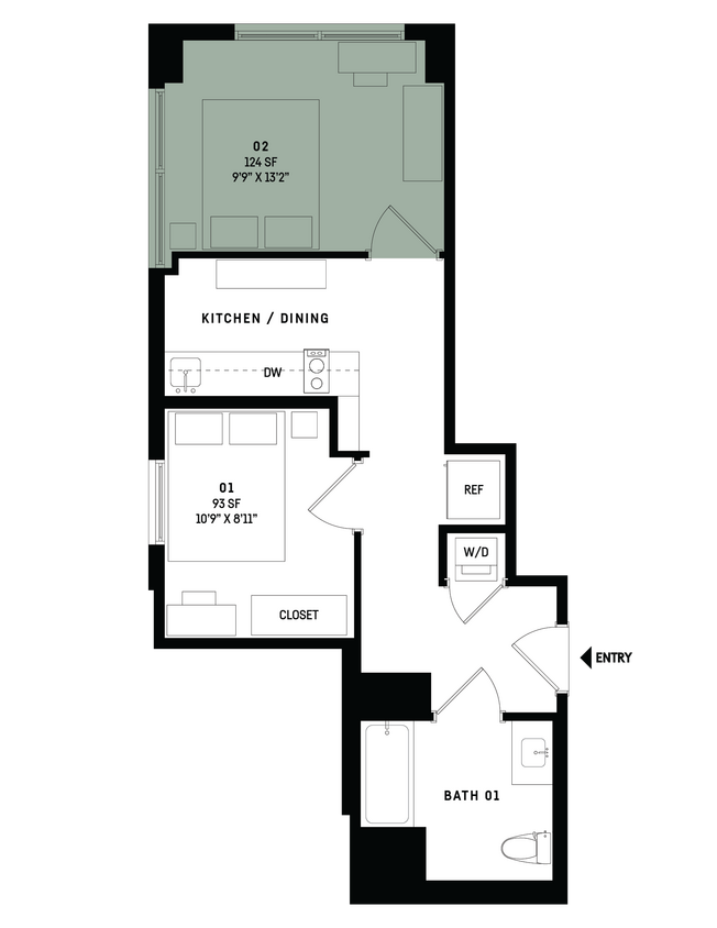 Floor Plan - Co-Living B9-Bedroom 2