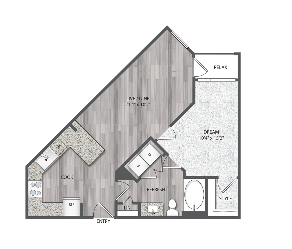 Encore Montrose - A4 - 1 Beds - 1 Baths - 691 Sq. ft. - A4