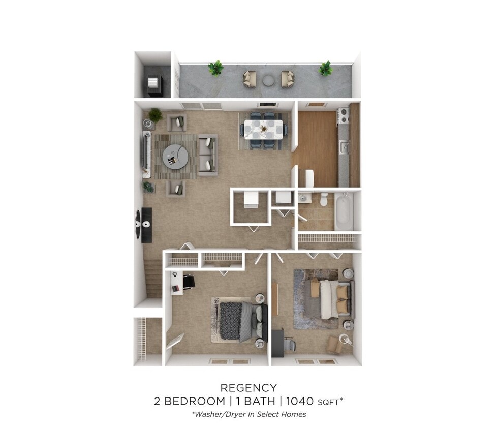 Floor Plan - Two Bedroom - Regency