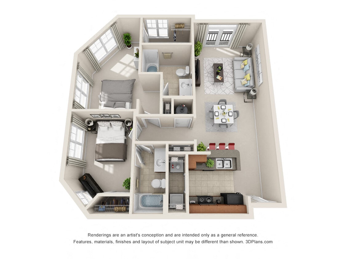 Floor Plan - Village Green Flats 1187