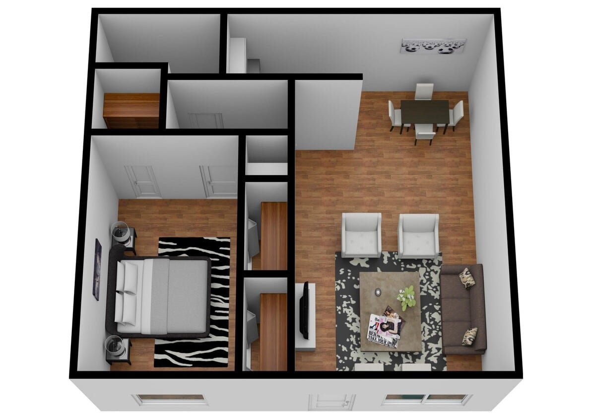 Floor Plan - RENOVATED MODERN 1 BED 1 BATH - Call our leasin...