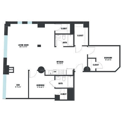 Floor Plan - B11 Two Bedroom