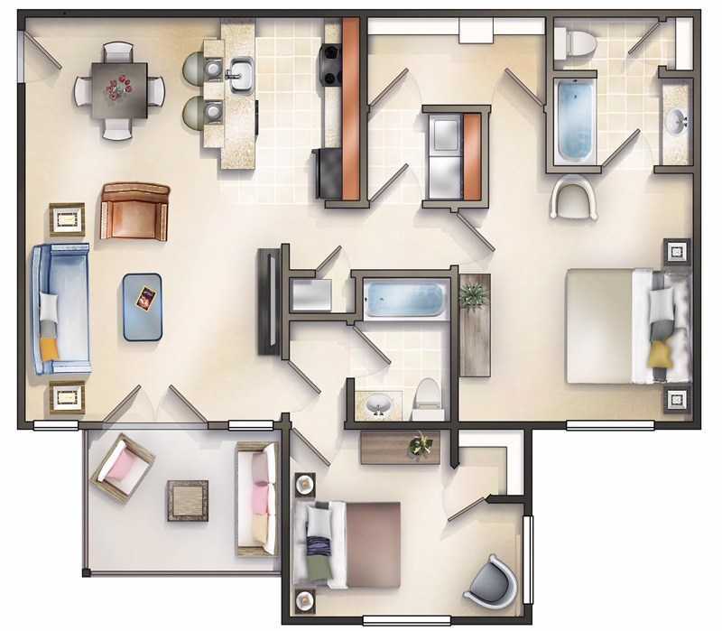 Floor Plan - The Franklin with Balcony