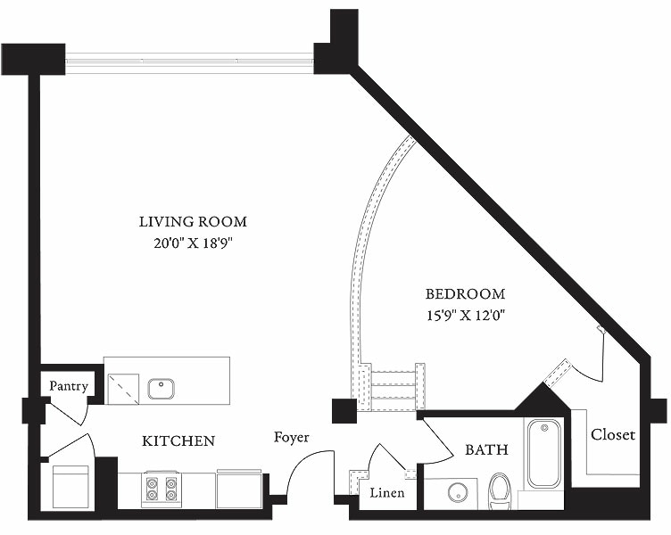Lucky Strike 1D.jpg - LS-D One Bedroom, One Bathroom
