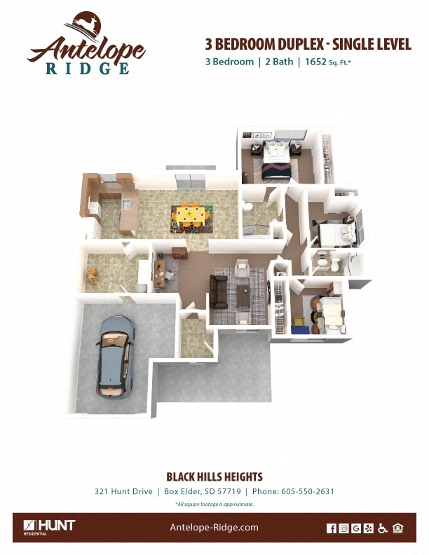 Floor Plan - Black Hills 3 Bed Single Level