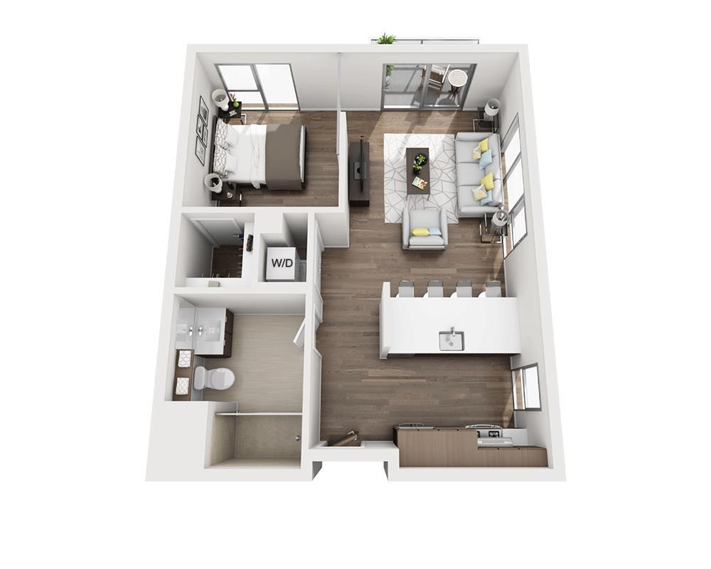 Floor Plan - One Bedroom A1A