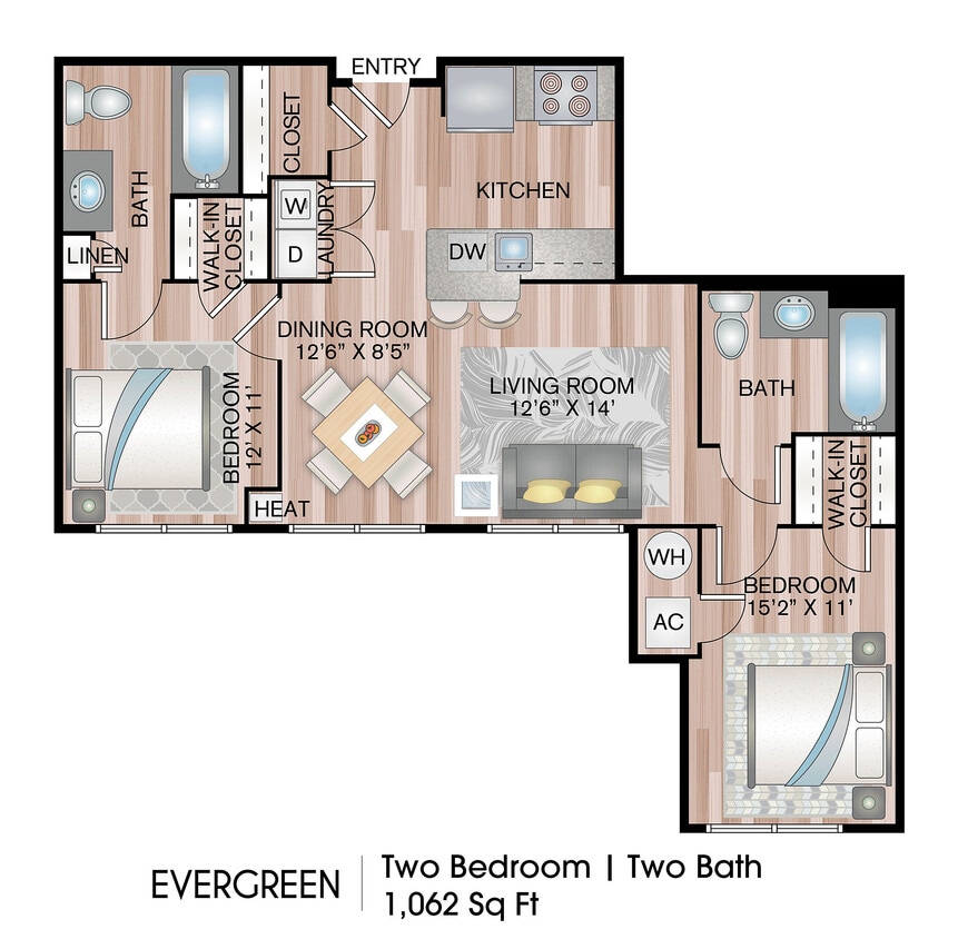1062 Square Feet - Evergreen