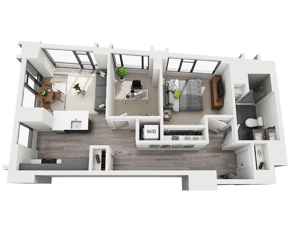 Floor Plan - One Bedroom A1AZ