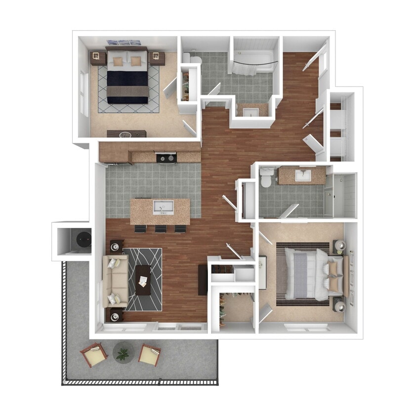 Floor Plan - 2X2 C