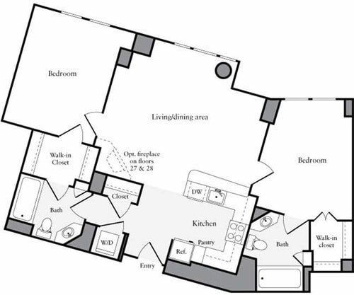 Floor Plan - 2 Bedrooms G