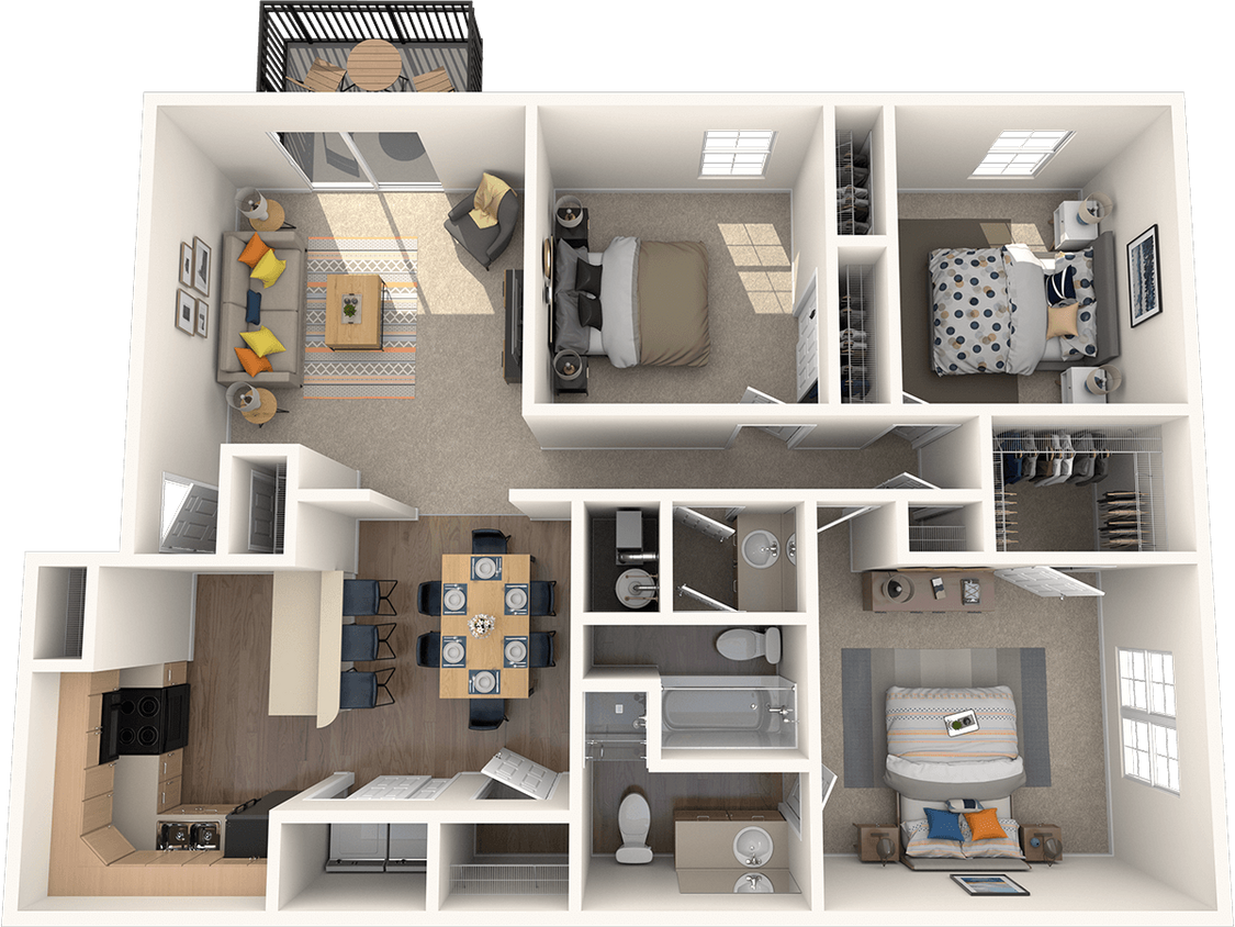 Floor Plan - 3 Bed - 2 Bath
