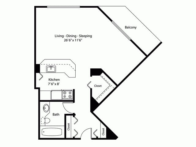 A8.gif - Studio/1 bath
