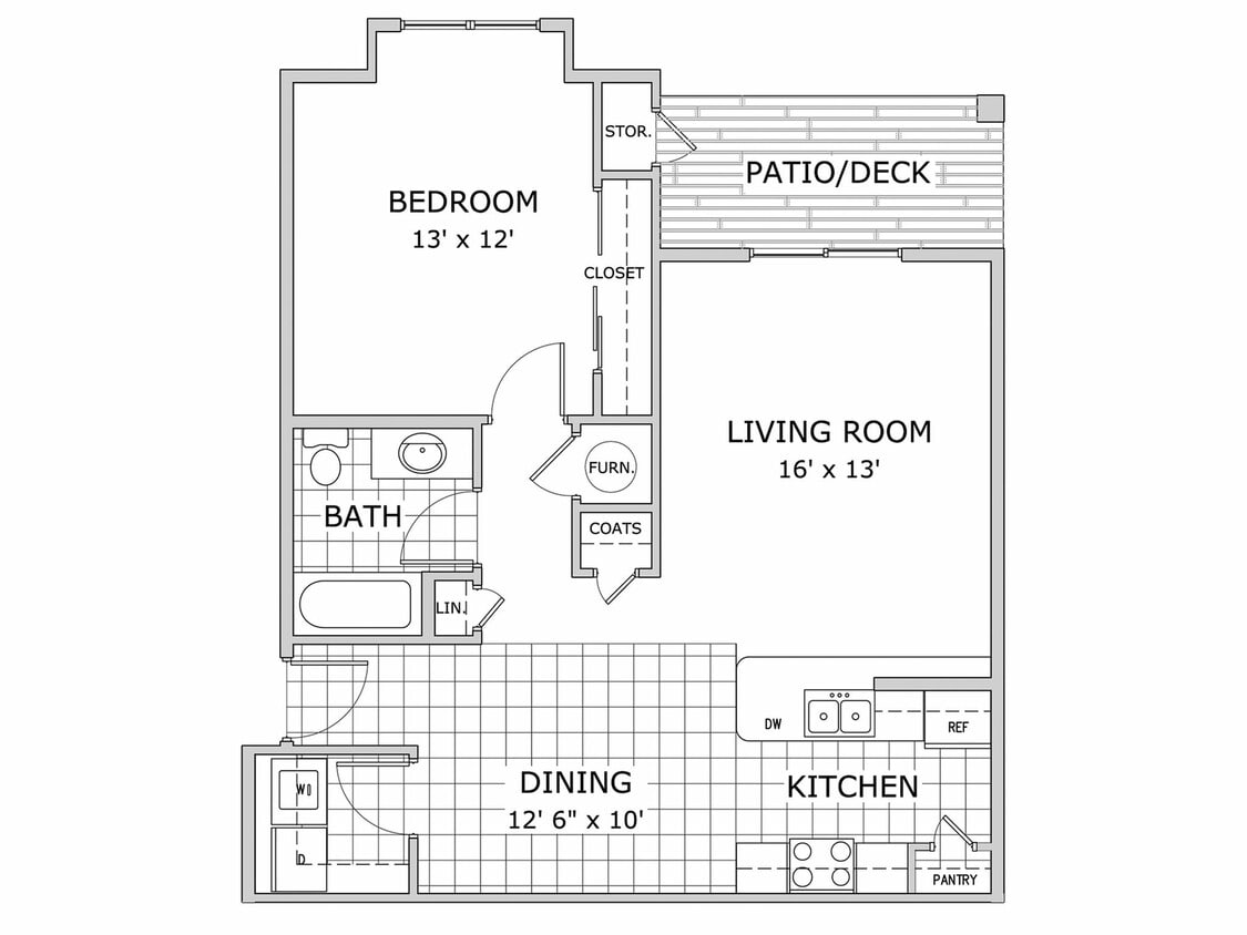Floor Plan - 1 Bedroom