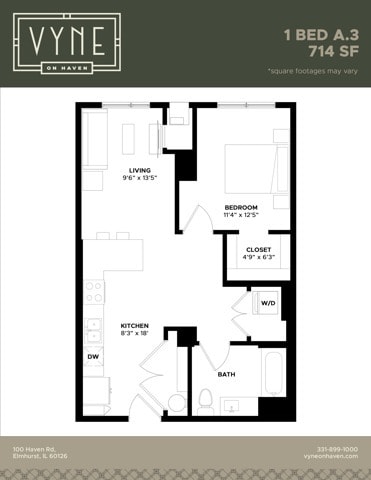 Final - Vyne On Haven - Floor Plans - 1 BED A.3 -TYPE B - 1 BED - A.3 ADAPTABLE