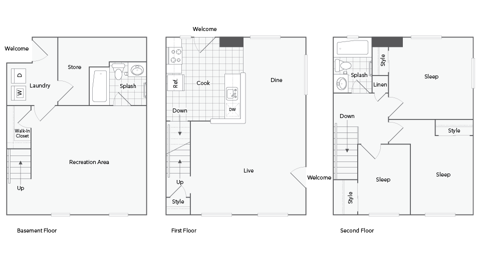 Dayton 3-Bedroom Floorplan - Dayton