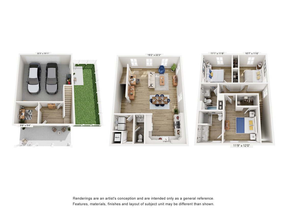 Floor Plan - Cottage C1 + Den