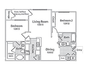 Floor Plan - 2B - Concord