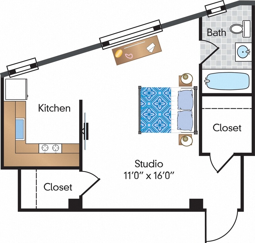Floor Plan - Renovated Studio 09 Tier