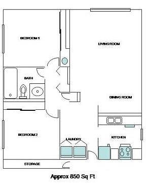 2BR/1BA - 2 Beds, 1 Baths