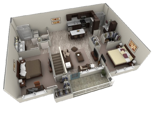 Floor Plan - 2 BR Grand Overlook Garage