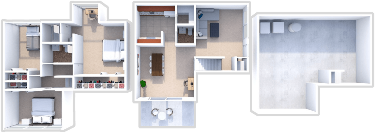 Floor Plan - 3 Bed 2 Bath