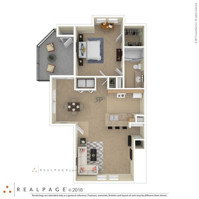 Floor Plan - Large One Bedroom