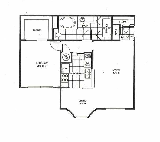 Floor Plan - 1E - Cypress