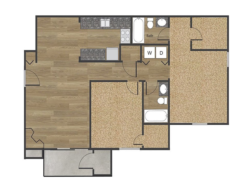 Floor Plan - 2x2B