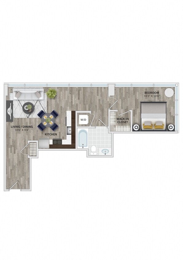 Floor Plan - 1B6