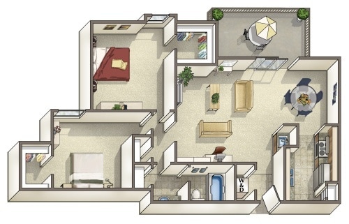 Floor Plan - 2x1