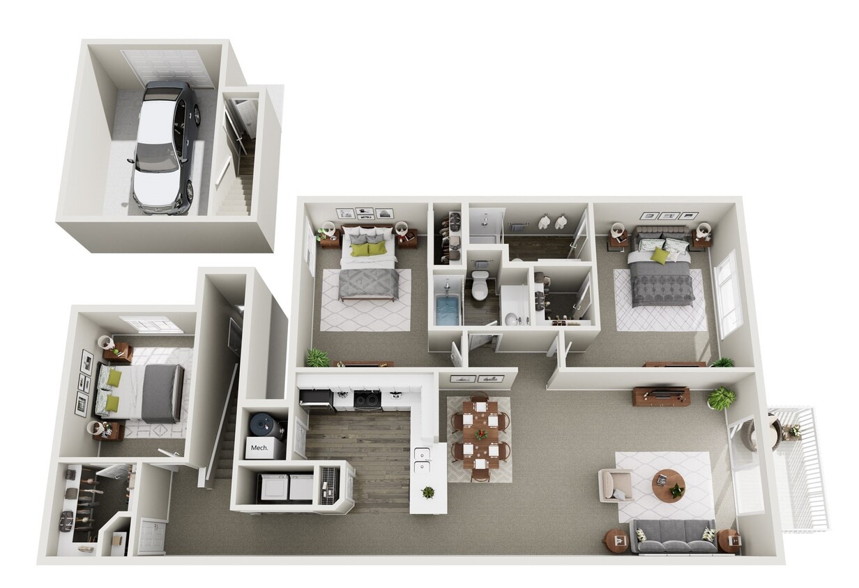 1,689 SQ.FT 3BR, 2BA Smart Garage - 1,689 SQ.FT. 3BR,2BA Smart Home