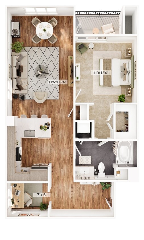 Floor Plan - A3 + Den