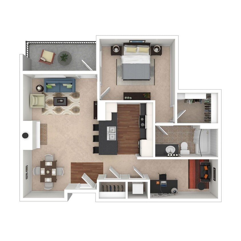 1 BD / 1 BA – 868 SF - A3