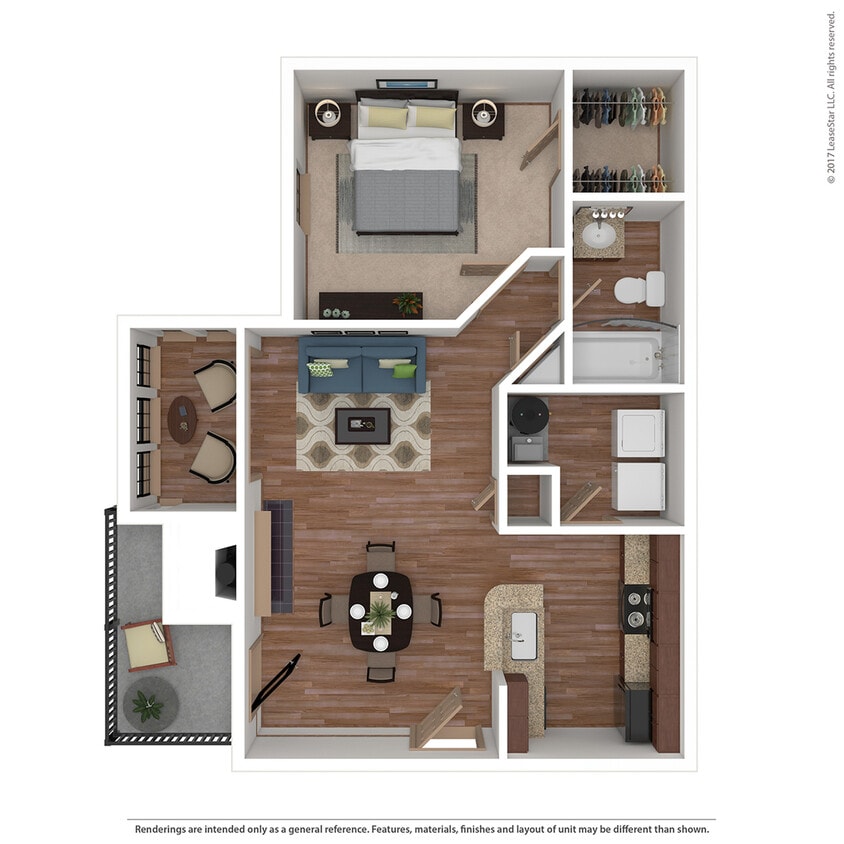 Reserve83_3D_TheOak_1b1b_710sqft - A1