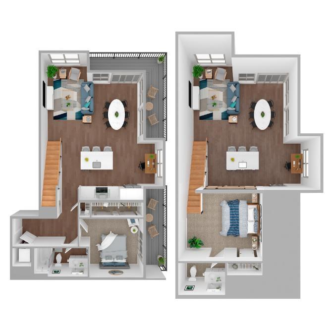 Floor Plan - 2 Bed/2 Bath Loft-b14.2