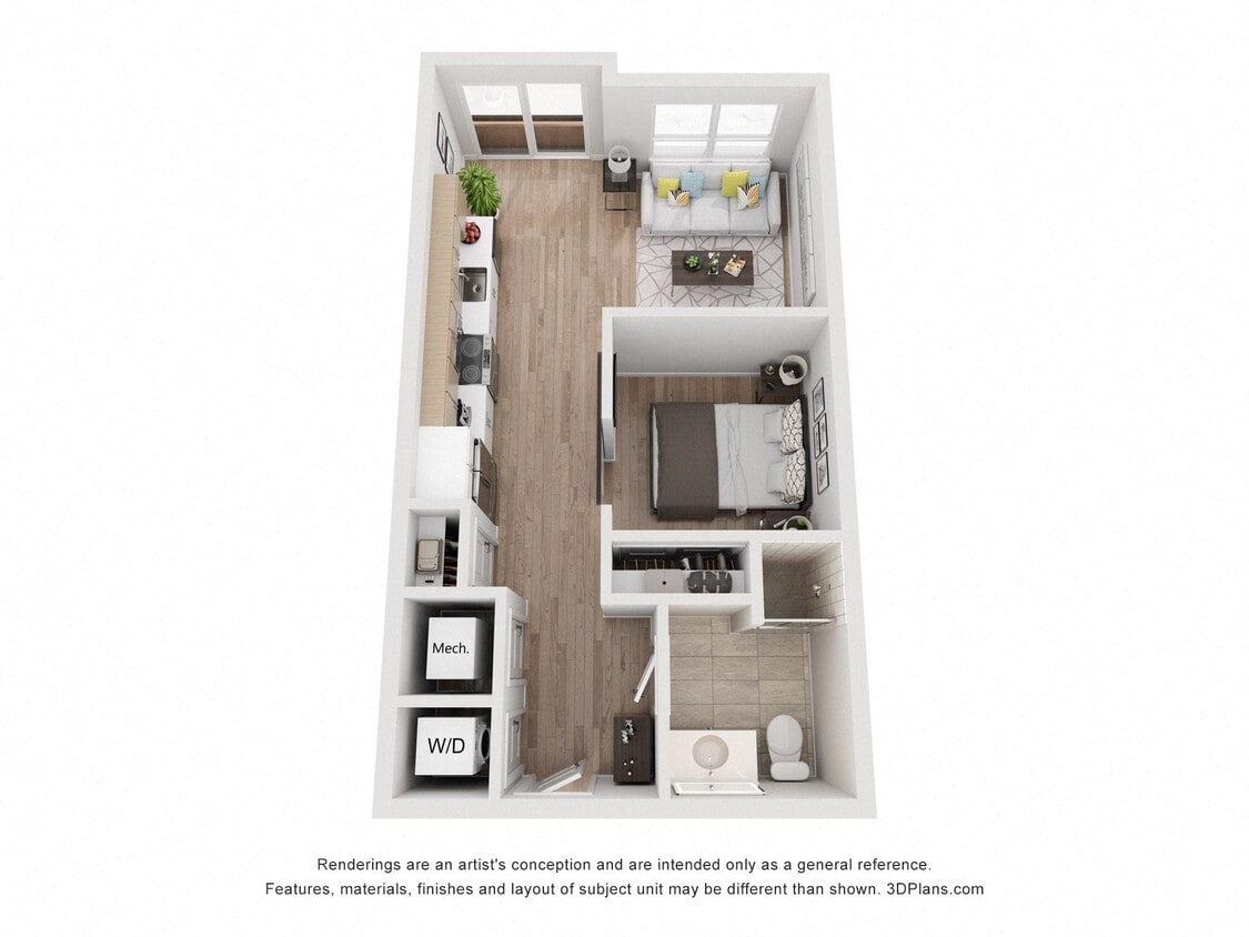 Floor Plan - Avenue G | 1 Bed/1 Bath JR-SW-01.2