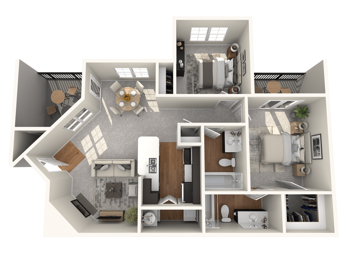 Floor Plan - B1 - 850 Sq. Ft.