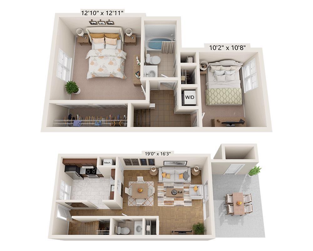 Floor Plan - Two Bedroom B1.5