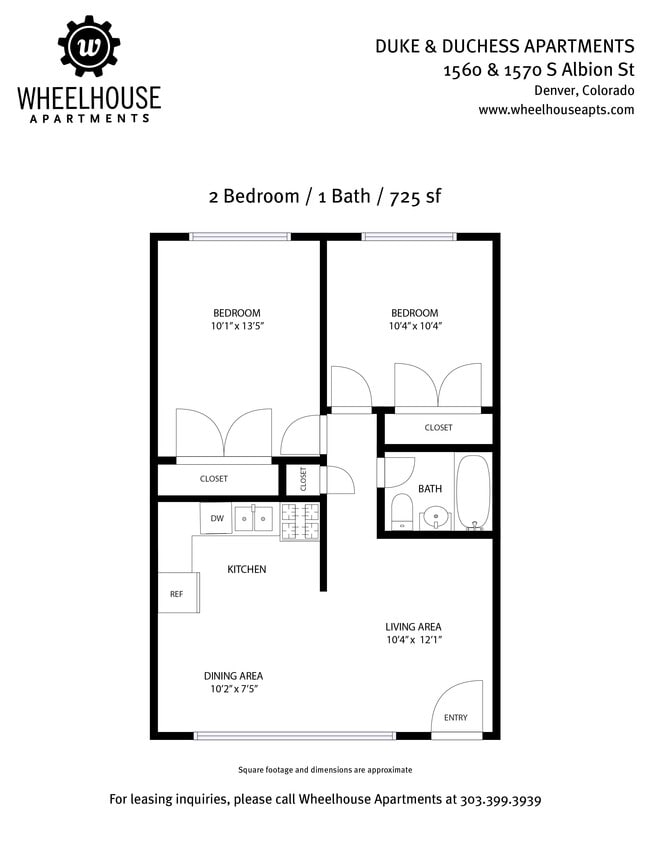 2BR/1BA - 2 Bedroom / 1 Bath