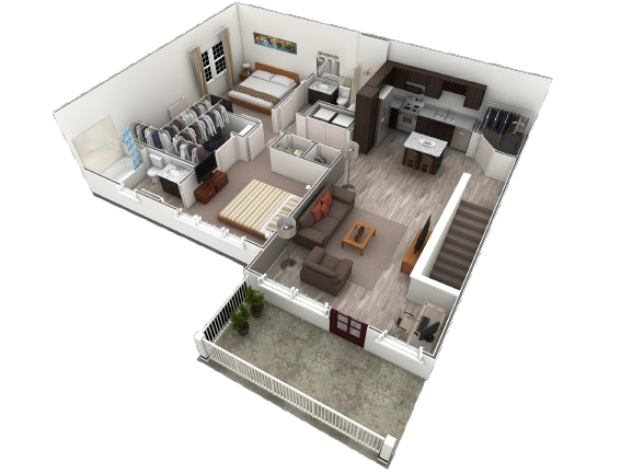 Floor Plan - 2 BR Designer Overlook