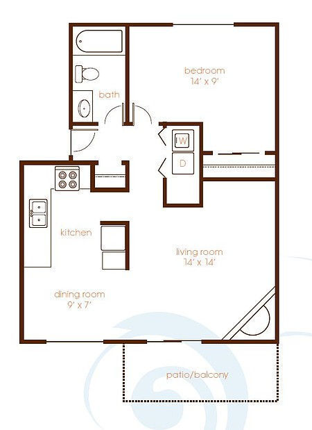 Floor Plan - 1x1